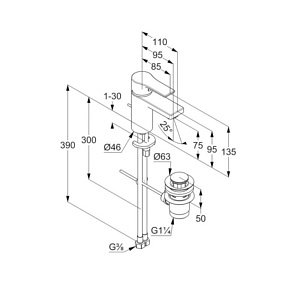 Смеситель для раковины Kludi Zenta SL 482600565 купить в интернет-магазине сантехники Sanbest