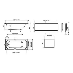 Ванна акриловая Ravak Chrome 160x70 купить в интернет-магазине Sanbest