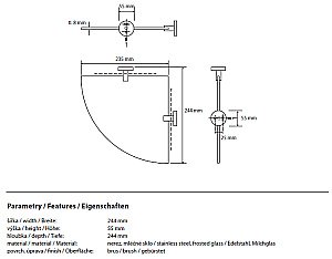 Полка стеклянная угловая Bemeta Neo 104102015 24,4 купить в интернет-магазине сантехники Sanbest