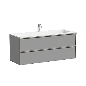 Тумба с раковиной Sancos Velta 120 VL120WG+CN7017 теплый серый матовая/раковина белая, с отверстием для ванной в интернет-магазине Sanbest