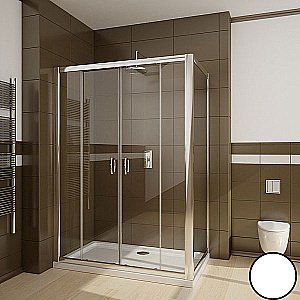 Душевой уголок Ravak Blix BLDP4+BLPS 180х90 профиль белый/стекло прозрачное купить в интернет-магазине Sanbest