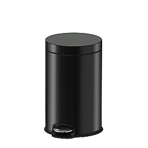 Ведро для мусора WeltWasser ERFIE BL 12L черный/хром купить в интернет-магазине сантехники Sanbest