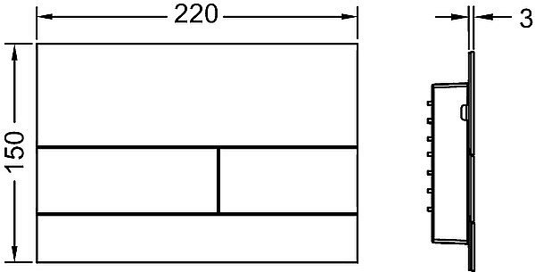 Кнопка для инсталляции TECE Square II 9240832 белый купить в интернет-магазине сантехники Sanbest