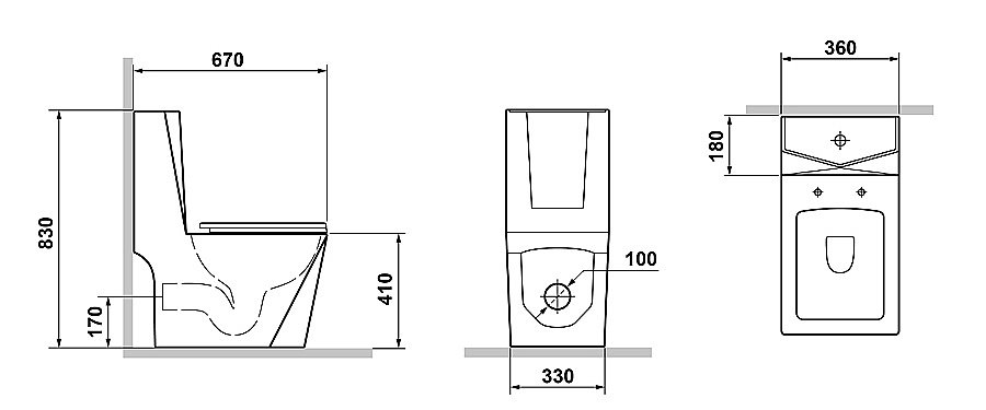 Унитаз-моноблок Laguraty 071A с крышкой микролифт купить в интернет-магазине Sanbest