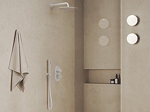 Верхний душ Ravak X07P687 белый вельвет купить в интернет-магазине сантехники Sanbest