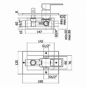 Смеситель для душа Paffoni ELLE EL015CR/M купить в интернет-магазине сантехники Sanbest