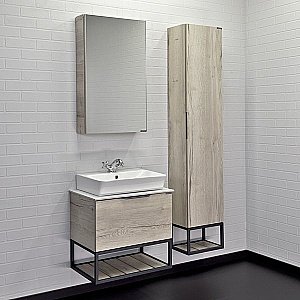 Тумба с раковиной Comforty Порто 00-00011395 60 дуб дымчатый для ванной в интернет-магазине Sanbest