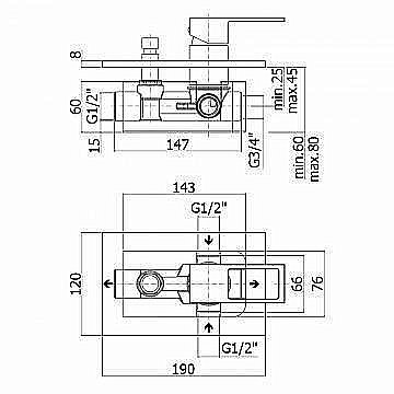 Смеситель для душа Paffoni ELLE EL015CR/M купить в интернет-магазине сантехники Sanbest