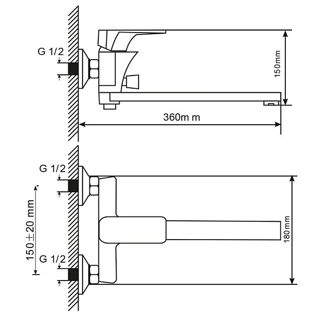 Смеситель для ванны MIXLINE ML 530478 купить в интернет-магазине сантехники Sanbest