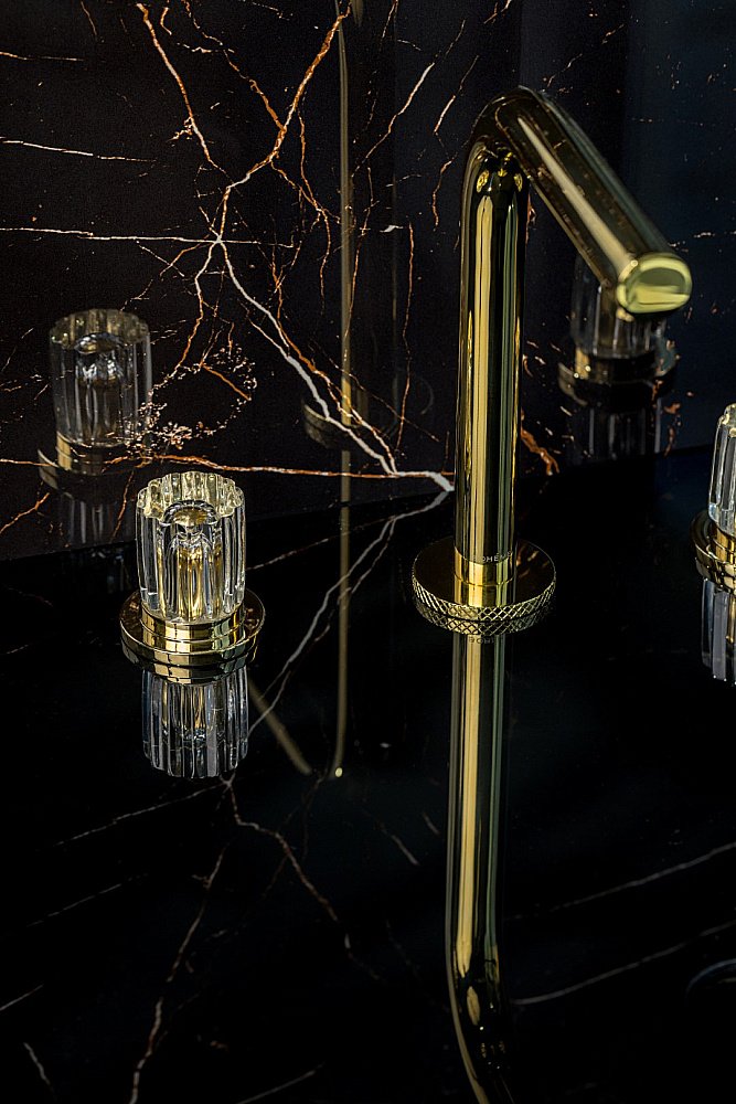 Смеситель для раковины Boheme ELEGANTE 152-G-EL золото купить в интернет-магазине сантехники Sanbest