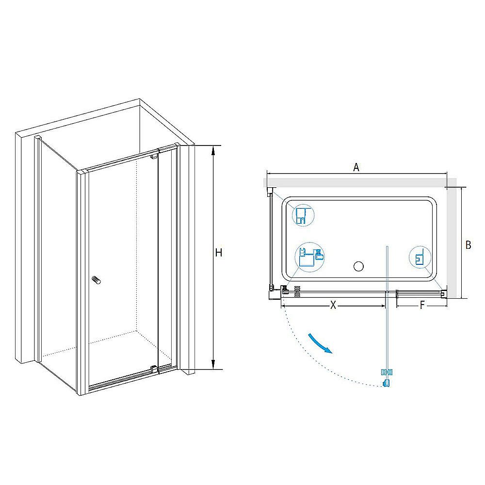Душевой уголок RGW Passage PA-44-1 (PA-02+Z-060-1) 100x70 410844170-011 стекло прозрачное/профиль хром купить в интернет-магазине Sanbest