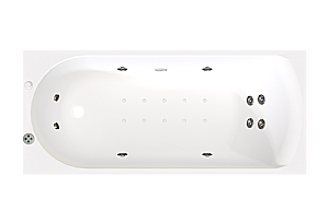 Ванна с гидромассажем Радомир Николь 2-81-2-0-0-210Р 180х80 ТЕРАПИЯ ХРОМ белая купить в интернет-магазине Sanbest