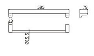 Полотенцедержатель CeramaLux Neo 51008 хром купить в интернет-магазине сантехники Sanbest