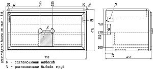 Тумба с раковиной Rush Bianki 80 BIS76180W белый/золото для ванной в интернет-магазине Sanbest