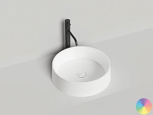 Раковина накладная Salini GLORIA 01 1102201MF 44 из искусственного камня S-Stone, матовая, цвет по RAL полностью купить в интернет-магазине Sanbest