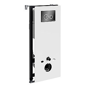 Инсталляция для унитаза WasserKraft Abens 20TLT.010.ME.WH.PB01 белая панель/кнопка черная глянцевая купить в интернет-магазине сантехники Sanbest