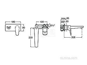 Смеситель для раковины Roca Atlas 5A3590C00 купить в интернет-магазине сантехники Sanbest