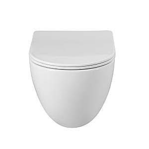 Унитаз подвесной BelBagno Amanda-Tor BB051CH-TOR-FC/SC белый, безободковый, слив-торнадо купить в интернет-магазине Sanbest