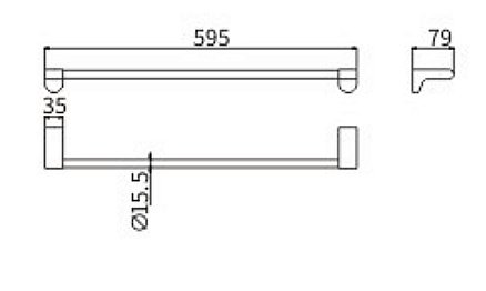 Полотенцедержатель CeramaLux Neo 51008 хром купить в интернет-магазине сантехники Sanbest