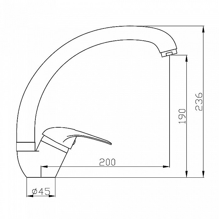 Смеситель для кухни Agger Move A0600200 хром купить в интернет-магазине сантехники Sanbest