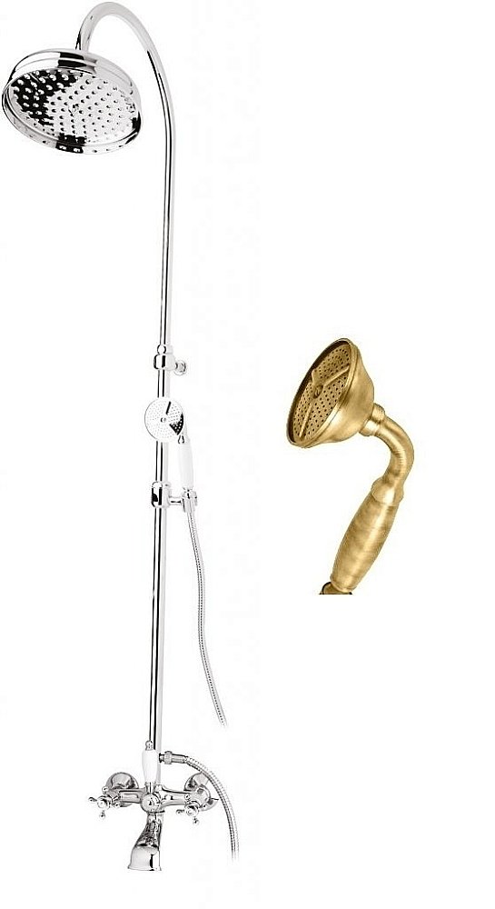 Душевая система Cezares GOLF-CVD-01 бронза/ручки бронза купить в интернет-магазине сантехники Sanbest