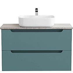Тумба с раковиной и столещницей BelBagno 100 ETNA-1000-2C-SO-AO+KEP-100-MGL голубая матовая для ванной в интернет-магазине Sanbest