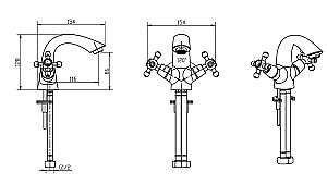Смеситель для раковины Boheme Satine 291-ST купить в интернет-магазине сантехники Sanbest