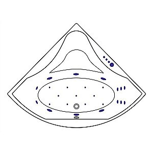 Ванна акриловая EXCELLENT Glamour ULTRA WAEX.GLA15.ULTRA.BR 150x150 белая с гидромассажем купить в интернет-магазине Sanbest