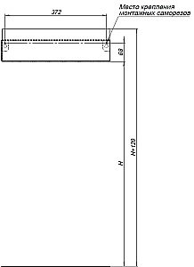 Полка Aquanet Магнум 274188 40 черная матовая купить в интернет-магазине сантехники Sanbest