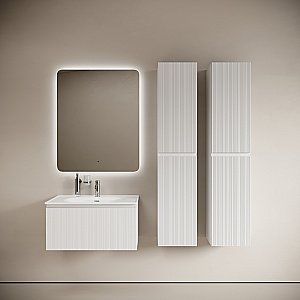 Тумба с раковиной Sancos CODE CD80W/CN13002 80 белая для ванной в интернет-магазине Sanbest