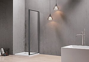 Душевой уголок Aquatek Ария AQ ARI 90х100 стекло прозрачное/профиль черный матовый купить в интернет-магазине Sanbest