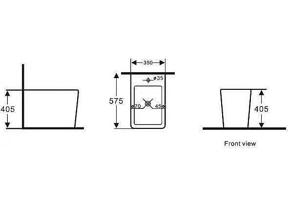 Биде напольное Aquanet Tavr-B1 BL-103-FSB купить в интернет-магазине Sanbest