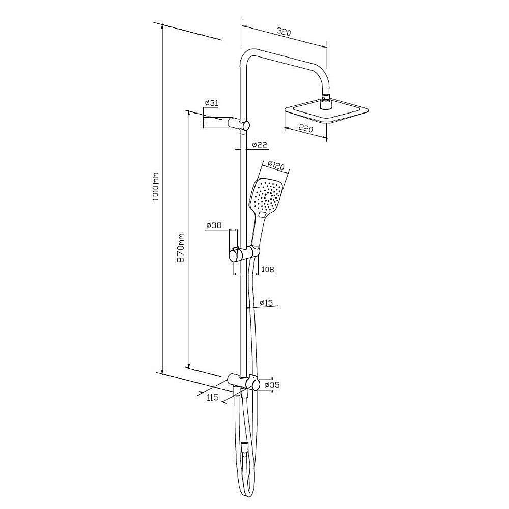 Душевая система Damixa Origin Evo DX978200200 белая матовая купить в интернет-магазине сантехники Sanbest