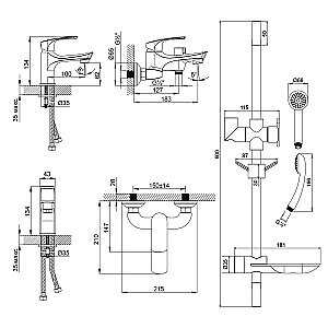 Набор смесителей Lemark Plus Shape LM1780C хром купить в интернет-магазине сантехники Sanbest