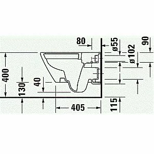 Унитаз подвесной Duravit D-Neo 2577090000 белый, безободковый купить в интернет-магазине Sanbest