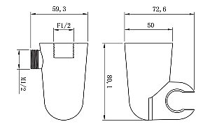 Подключение  для душевого шланга Lemark LM8084С купить в интернет-магазине сантехники Sanbest