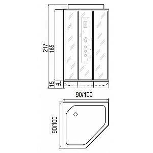 Душевая кабина RIVER PENTA 100 купить в интернет-магазине Sanbest