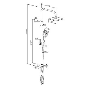 Душевая система Damixa Origin Evo DX978200200 белая матовая купить в интернет-магазине сантехники Sanbest