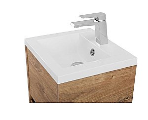 Тумба с раковиной Art&Max Family-M 50 подвесная, дуб харбор золотой для ванной в интернет-магазине Sanbest