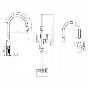 Смеситель для кухни Lemark Comfort LM3075G-White купить в интернет-магазине сантехники Sanbest