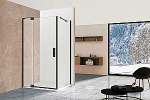 Душевой уголок Vincea Extra VSR-1E809090CLB 90x90 стекло прозрачное/профиль черный купить в интернет-магазине Sanbest