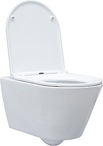 Унитаз подвесной Aquanet Lake белый с крышкой микролифт, безободковый купить в интернет-магазине Sanbest