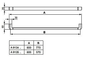 Полотенцедержатель Ideal Standard Softmood A9135AA купить в интернет-магазине сантехники Sanbest