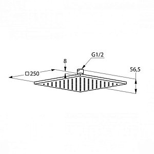 Верхний душ Kludi A-QA 644259100 купить в интернет-магазине сантехники Sanbest