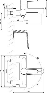 Смеситель для ванны Ravak Puri X070185 черный матовый купить в интернет-магазине сантехники Sanbest