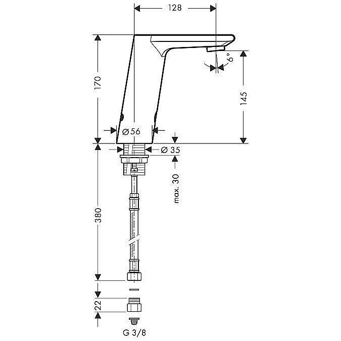 Смеситель для раковины Hansgrohe Metris S 31101000 купить в интернет-магазине сантехники Sanbest