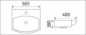 Раковина Ceramalux N 50 78014C белая купить в интернет-магазине Sanbest