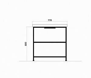 Тумба с раковиной Mixline Бруклин 80 543586 дуб бунратти для ванной в интернет-магазине Sanbest
