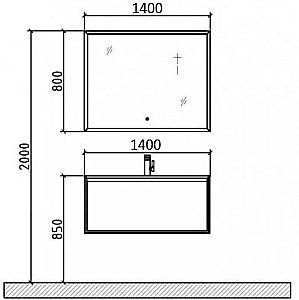 Зеркало Black&White Universe U909.MR1400 140х80 LED, сенсорное в ванную от интернет-магазине сантехники Sanbest