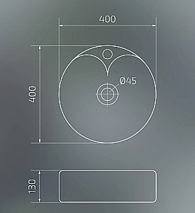 Раковина накладная Gid Esfera 40 N9013LS 52237 красная матовая, белый графит купить в интернет-магазине Sanbest